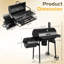 Barbecue au charbon l 17,13 po Homall