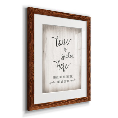 «Love Is Spoken» - Cadre photo, impression d'art textuel sur papier
