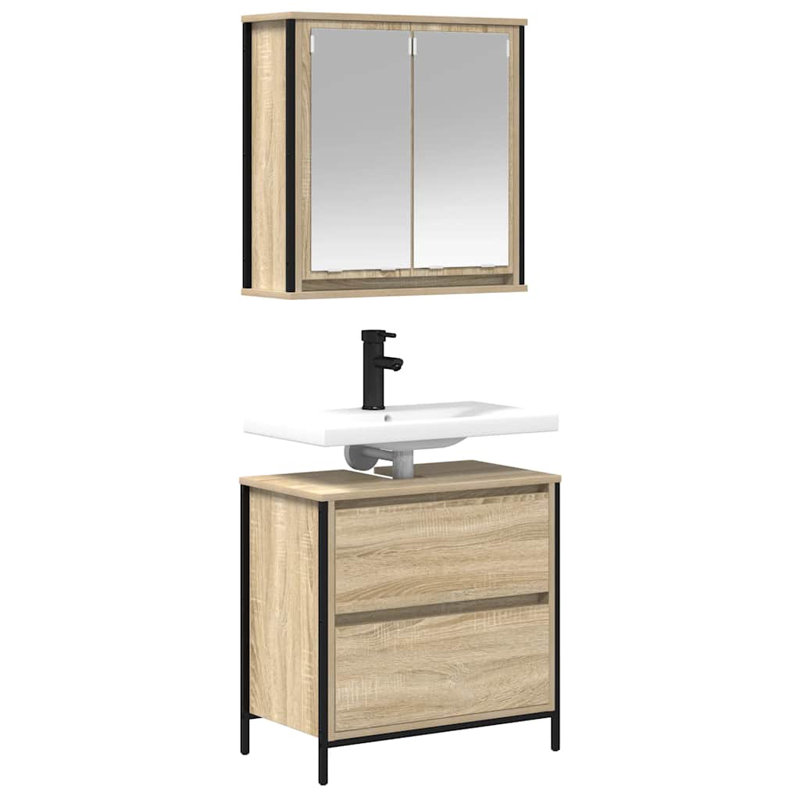 Bathroom Furniture Suite, Light Wood