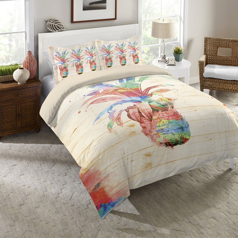 Colorful Pineapple Cotton Pillow Sham