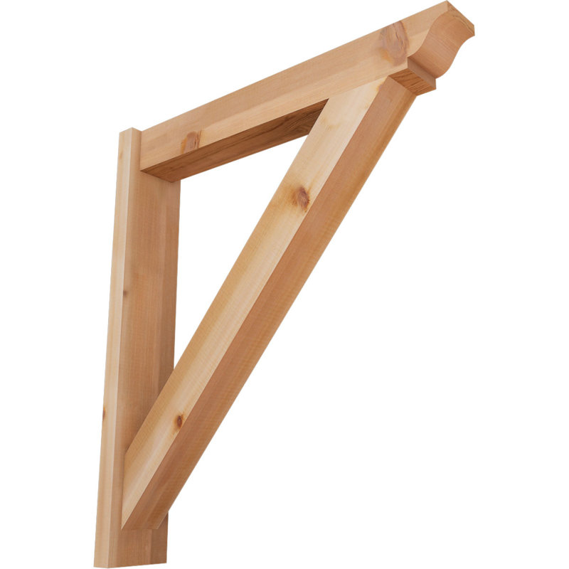 Persienne traditionnelle en bois rustique, P 30 po x H 34 po, Cèdre rouge de l'Ouest l 5 1/2 po (lisse)