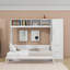 Lit escamotable en bois avec 2 tablettes et 2 tiroirs Tandie-1660981312-1660981311