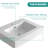 Integrated solid surface basin WITHOUT drain & faucet, glossy white color