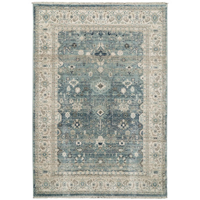 Tapis bleu clair Omarion Southwestern