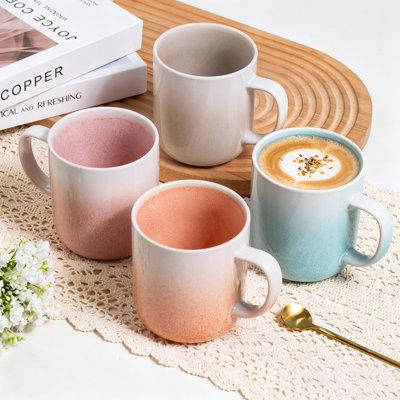 Ensemble de 4 tasses à café 14 oz en grès ALOFMO