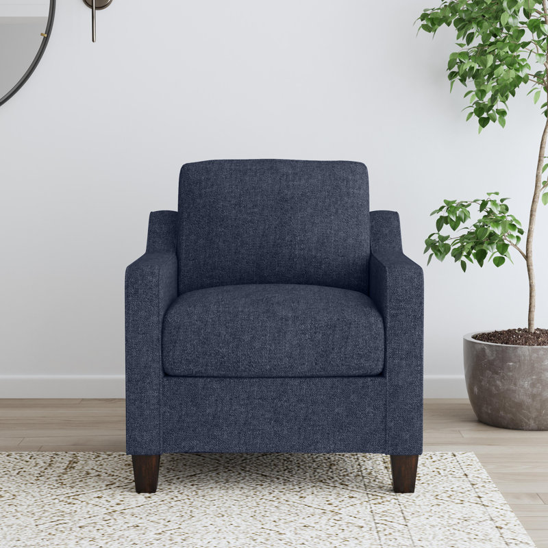 Drew Chair And Ottoman, Blue