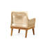 Chat en bois avec beau tissage en corde, coussins d'eau, 2 fauteuils club et table basse