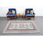 Tapis turc rétro fait à la main de conception géométrique avec de riches motifs colorés pour la décoration intérieure