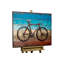 Cycling to the Beach print on metal