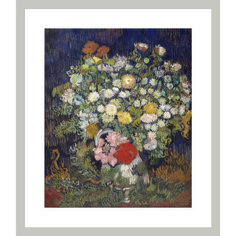 «Bouquet of Flowers in a Vase» par Vincent van Gogh, impression giclée encadrée, 27,19 po H x 23,5 po L
