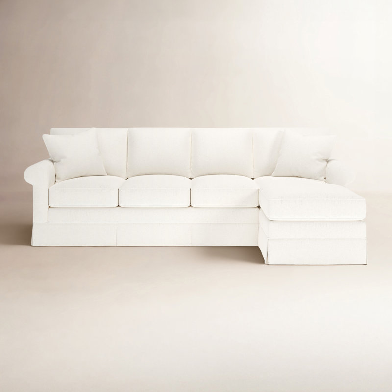 Friedman 2 - Piece Upholstered Sleeper Sectional, Right Hand Facing, Apollo Alpaca Boucle
