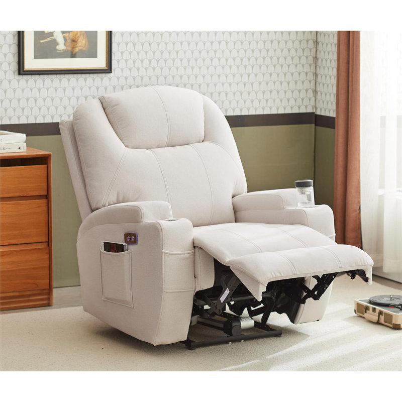 Fauteuil inclinable électrique Paniz, Chenille beige