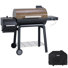 Feasto Charcoal Barrel Grill With Cover And Digital Temperature Control, Black