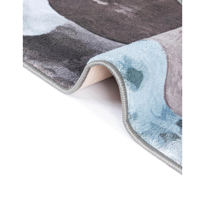 Rumi Tendria Rug, Gray, Square 5'3"