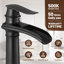 Vase cascade simple noir mat, poignée simple avec bonde VanoFall-97742741