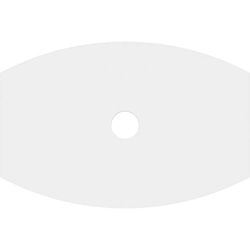 Médaillon de plafond contemporain en PVC de qualité architecturale Kailey, H 1 po x l 18 po x P 12 po