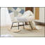Fauteuil à bascule haut pour chambre d'enfant, recouvert de polaire patchwork Teddy, avec dossier haut, poche de rangement latérale et accoudoirs en bois d'hévéa.-1107100875