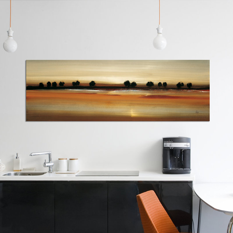 Golden Plains - impression sur toile tendue, H 16 po x l 48 po x P 1,5 po, Toile tendue