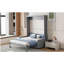 Lit escamotable double avec oreiller, gris-121070196