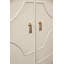Armoire décorative en rotin à deux portes avec extrémités courbées peintes-11782080
