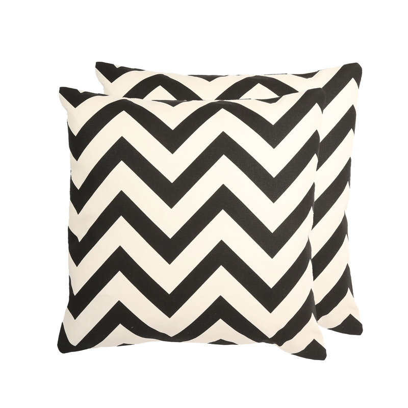 Housse de coussin en coton Los Angeles, Noir
