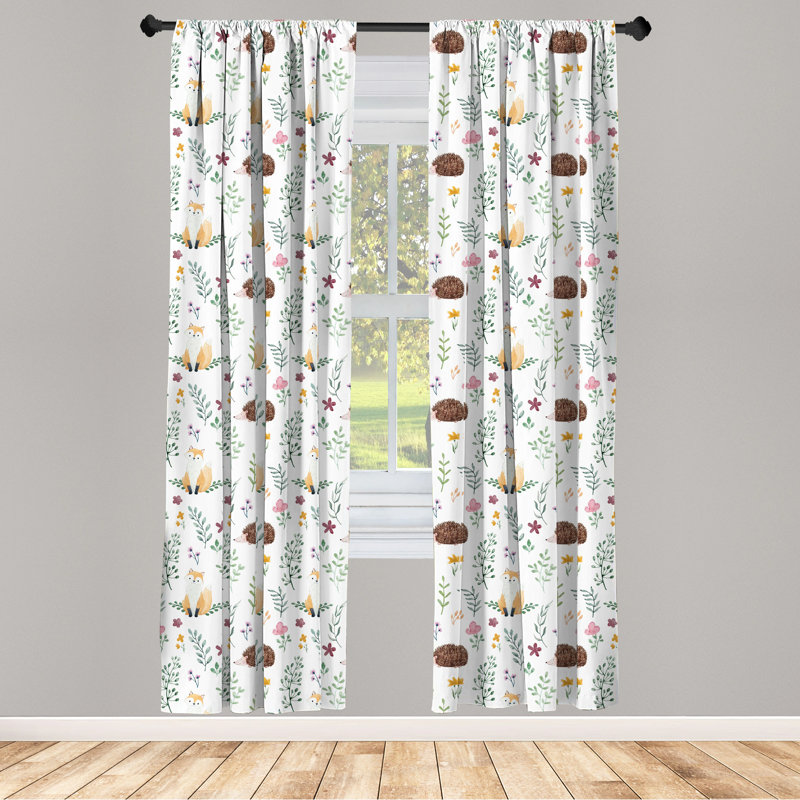 Forest Semi-Sheer Rod Pocket Sliding Panel, 28" x 84"