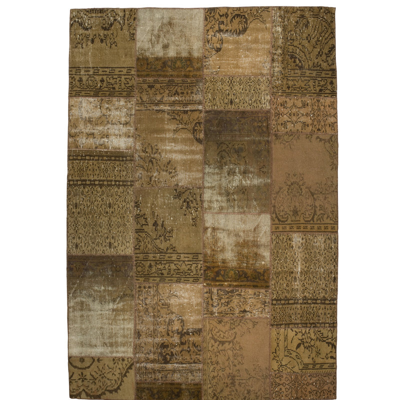 Wool Patchwork Area Rug