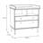 Manteca 2 Door of Drawers, 89,8 cm W x 94,4 cm H x 77 cm D Changing Table Dresser