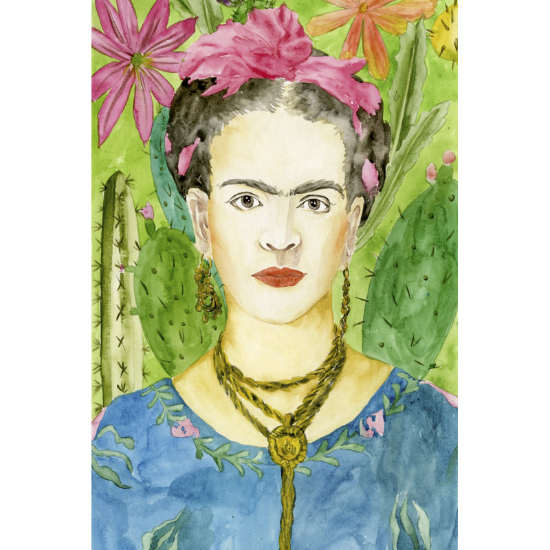 Frida Kahlo II by Melissa Wang - Art Prints, 30cm H x 20cm W, Black Floater Framed