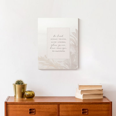 «Be Kind» sur toile