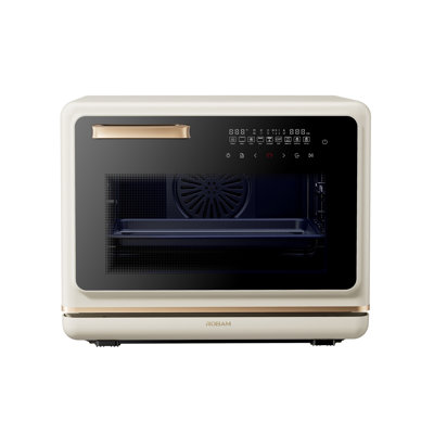 ROBAM R-Box Pro 1.2 cu.ft Combi Steam Oven - 4-in-1 Steam-Fry-Bake-Roast，20 Cooking Modes，Blue Enamel Cavity，Cool-Touch Exterior，Cream White CT766