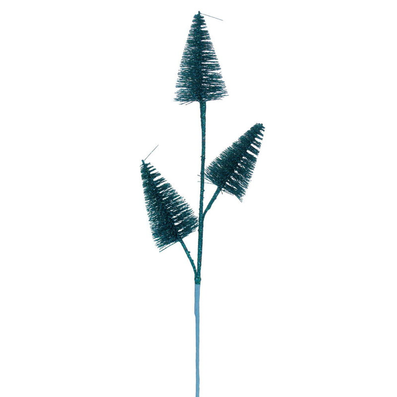 Aérosol d'arbre à cône artificiel 20 po. Comprend 6 pièces par sac., Bleu turquoise