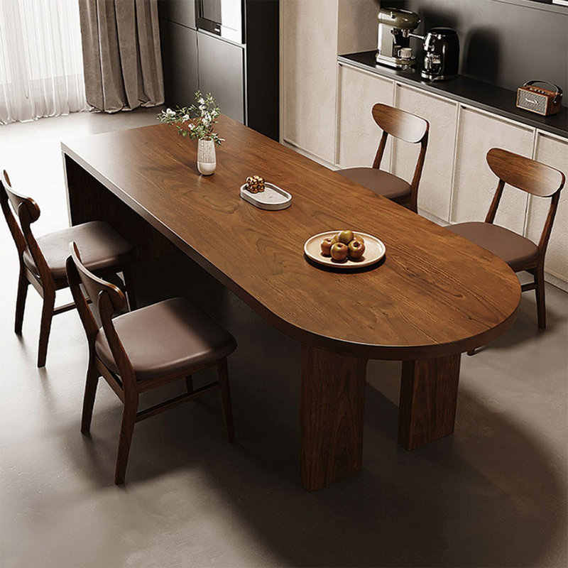 Table de salle à manger en bois massif noisette, H 29,53 po x L 78,74 po x l 31,5 po