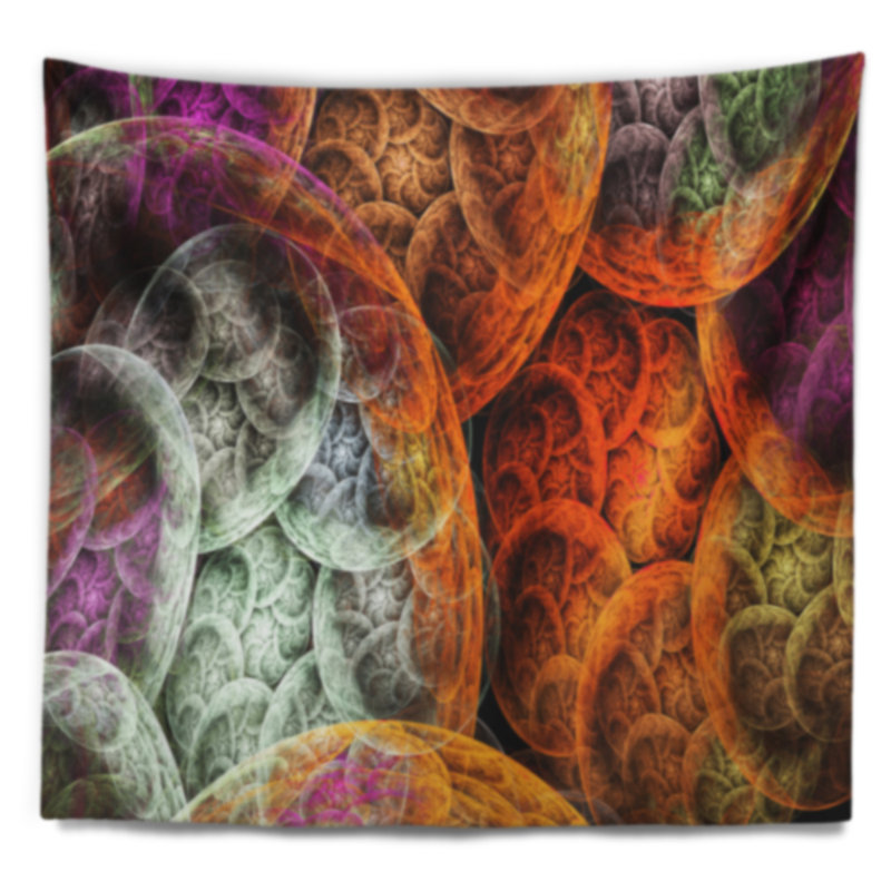 Tapisserie abstrait multi color clouds spectaculaires, H 68 po x l 80 po