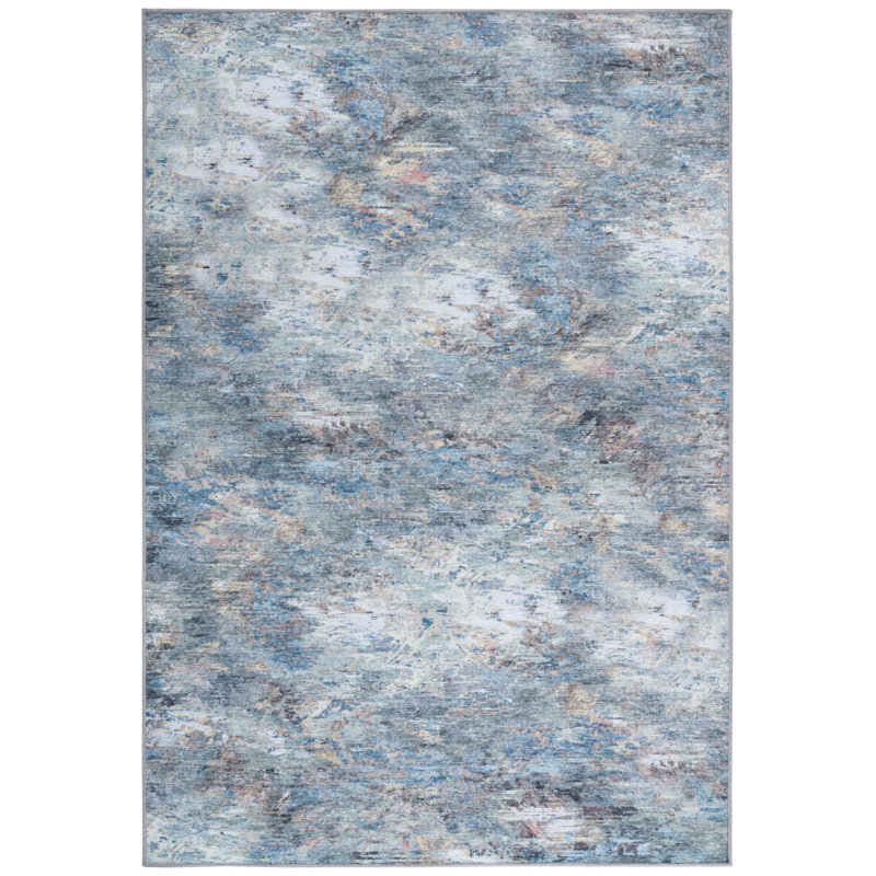 Vintage Heriz Performance Machine Washable Abstract Rug, Rectangle 5'3" x 7'6"
