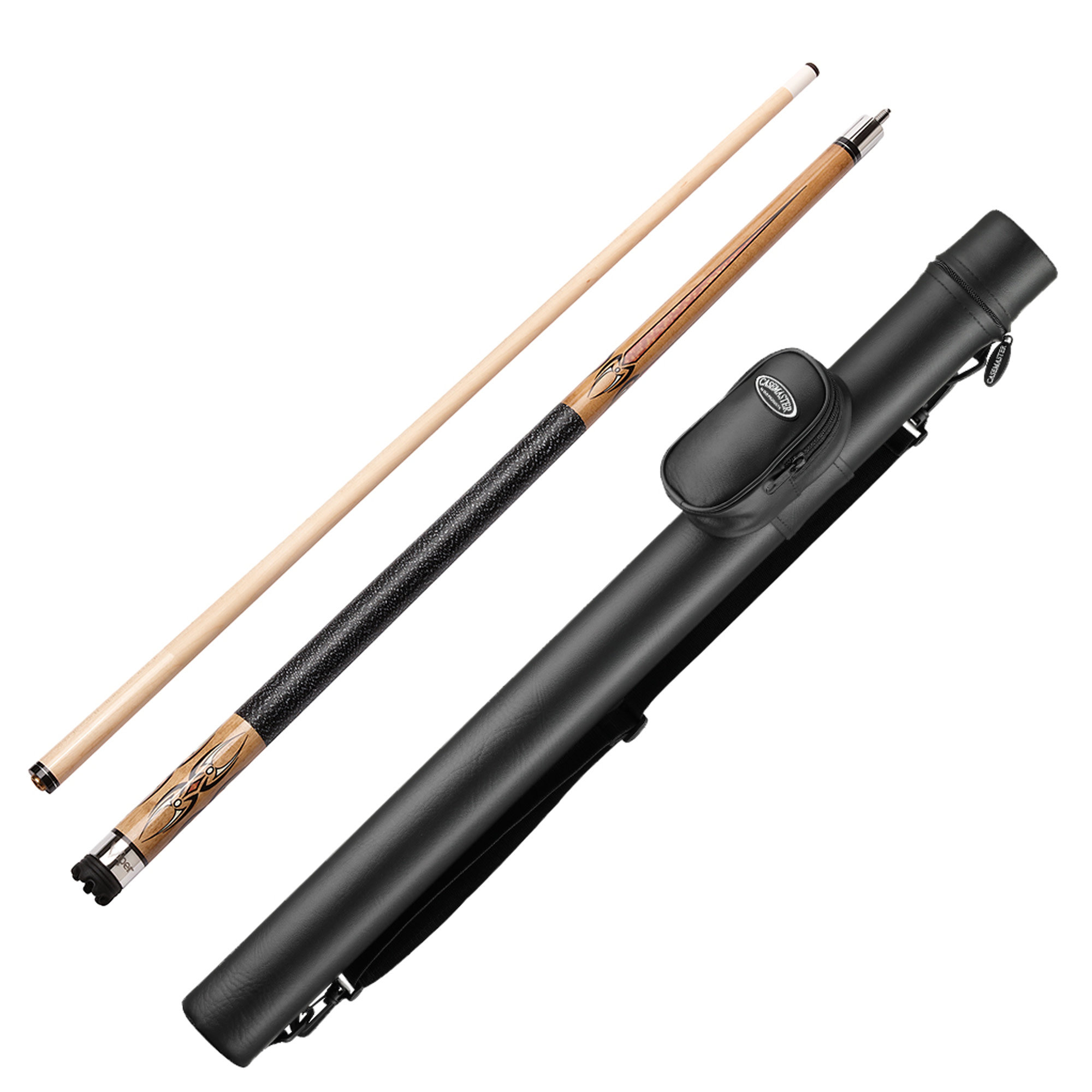 Viper Sinister Series Cue With Black/White Wrap And Brown Stain And