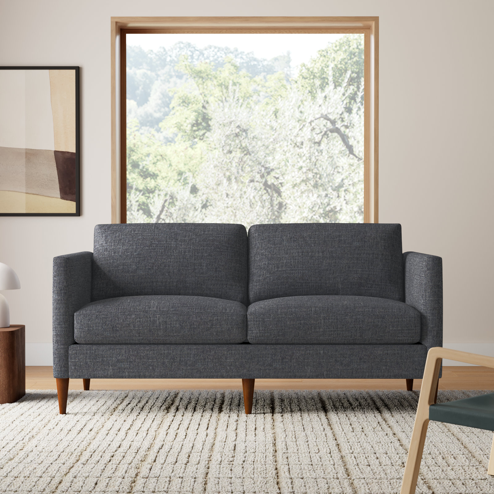 Clifford 73'' Sofa, Nomad Indigo Performance Chenille