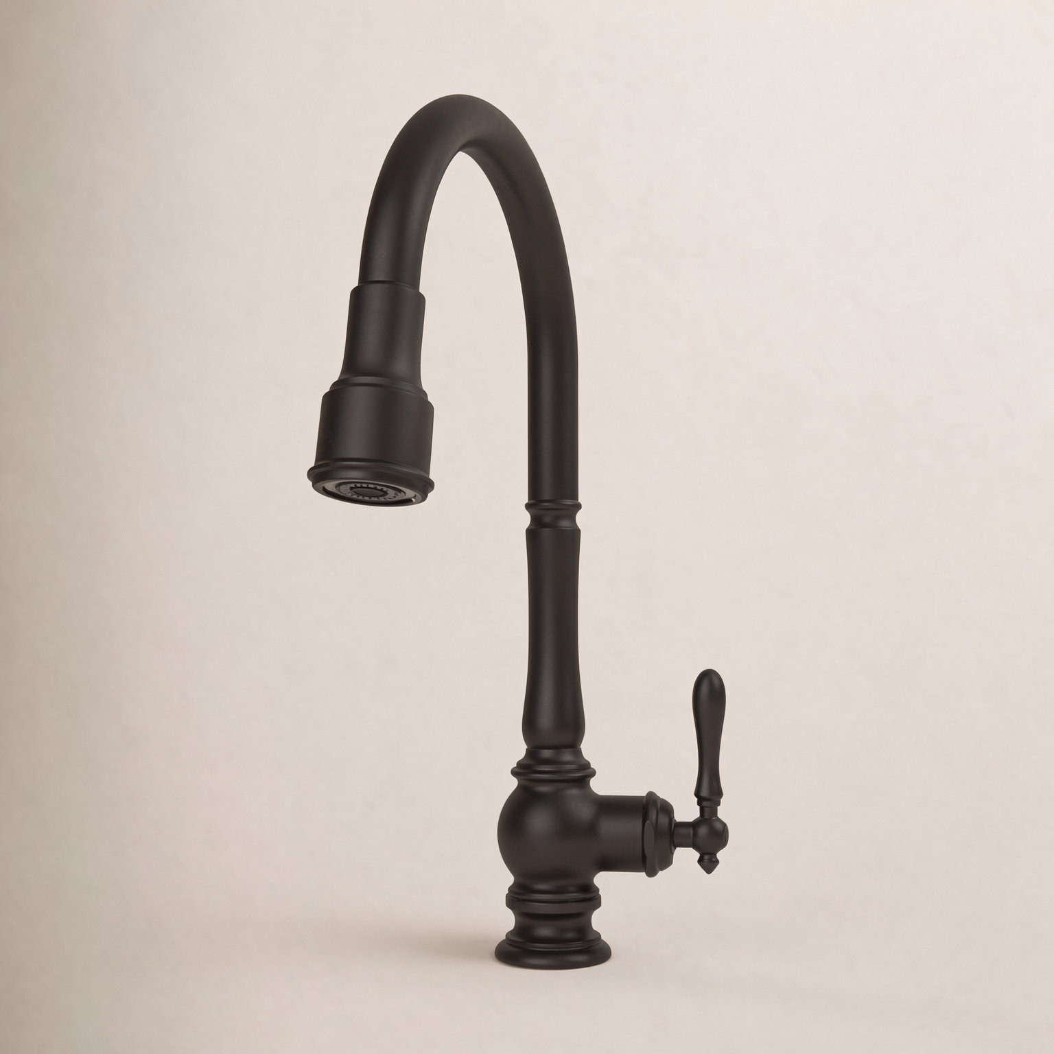 Artifacts Pull-Down Kitchen Faucet, Matte Black