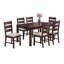 Antique Cherry Dining Table - Solid Wood Rectangular With Practical Covered Top Modern Enhanced And Tough Surface