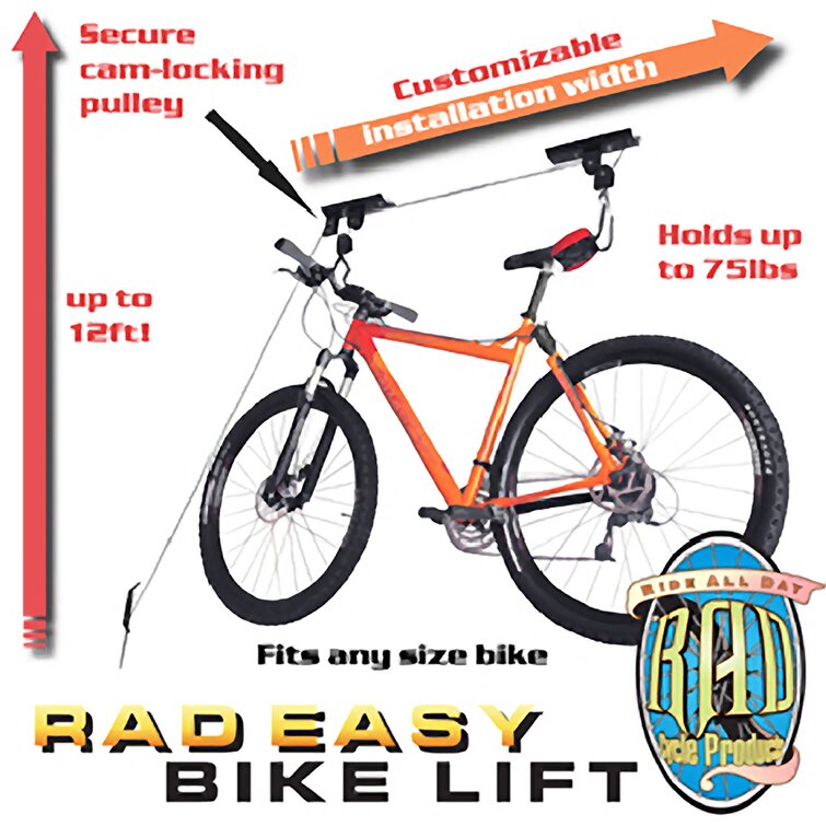 RAD Cycle Products Bike Lift Hoist Garage Mountain Bicycle Hoist