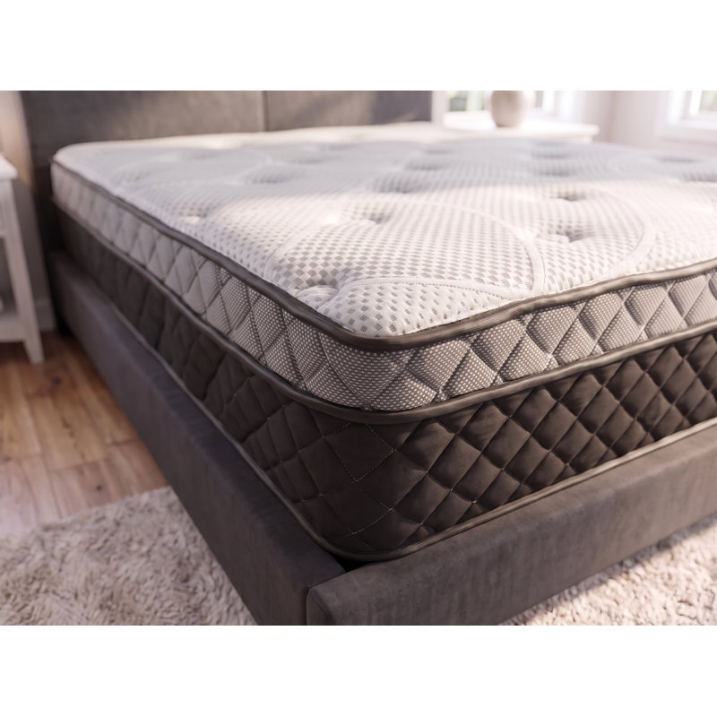 Matelas hybride mi-ferme de 12 po avec mousse à mémoire de forme et ressorts ensachés Alwyn Home Kripinski, Simple TG, 12"