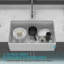 Station de travail 33 po - 33 po x 20 po x 10 po en porcelaine blanche