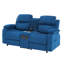 Canapé inclinable électrique, causeuse électrique double avec console de rangement, haut-parleurs et porte-gobelets Bluetooth, siège de cinéma maison-131645086