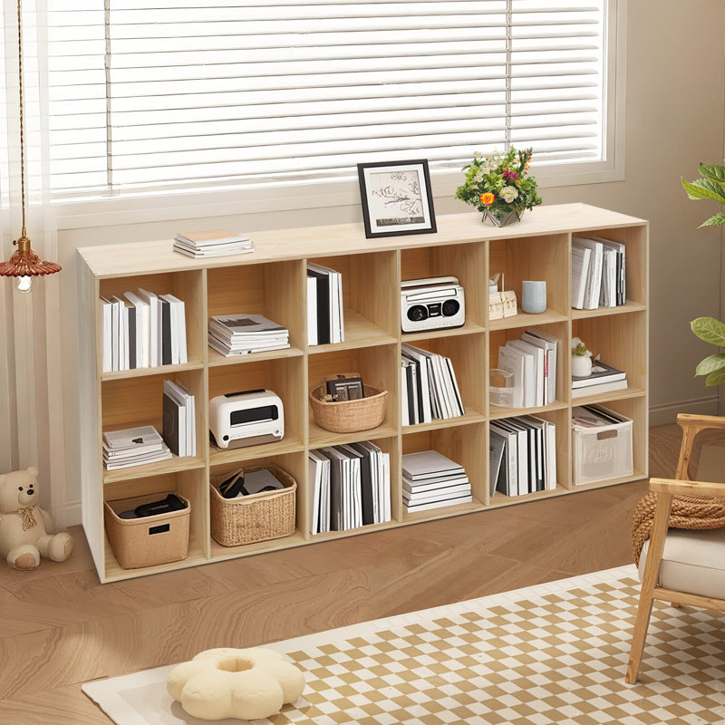 Étagère de rangement rectangulaire à 3 niveaux avec 18 compartiments, H 35,43 po x l 70,87 po x P 11,81 po