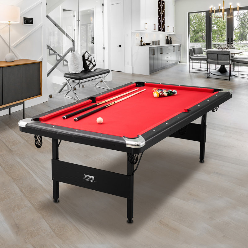 Table de billard avec patins VEVOR, H 31,7 po x L 84 po x l 47,2 po