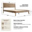 Structure de lit grand, tête et pied de lit, lit plateforme en bois massif, pieds en métal avec 12 lattes robustes, assemblage facile, silencieux et antidérapant, aucun sommier tapissier requis, finition grange-808442800-808442799