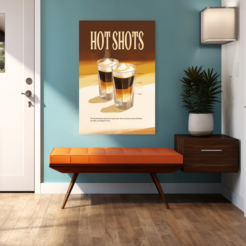 Layered Hot Shots, art mural contemporain, H 48 po x l 32 po