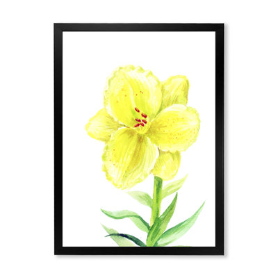 «Yellow Lilium Flower Blossoming», art mural traditionnel sur toile