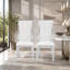 Ensemble de 2 chaises de salle à manger modernes en chrome avec motif à losanges et dossier ergonomique-1275806162