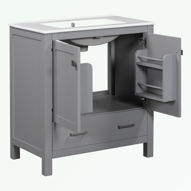 Richetta Freestanding Under Sink Cabinet, Gray